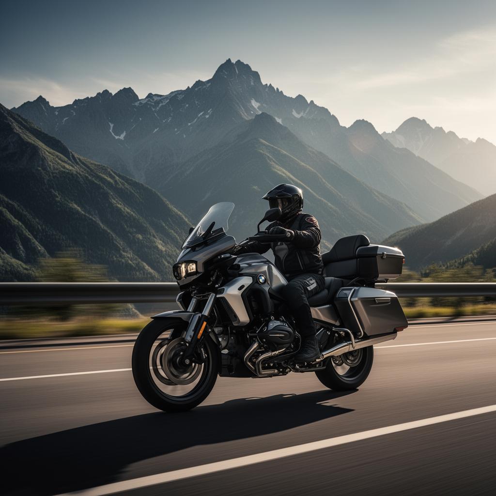 Motociclista em viagem internacional